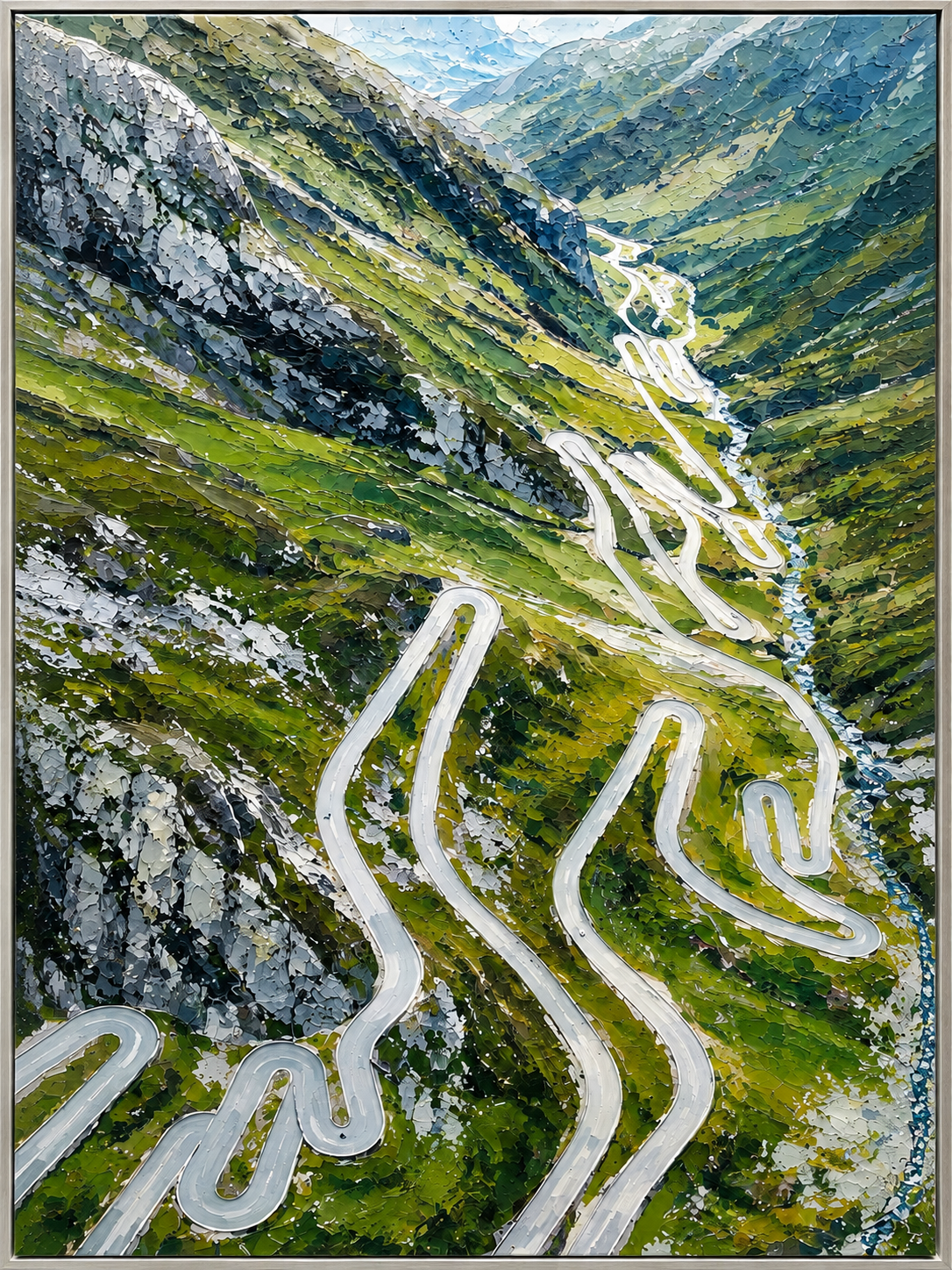 Winding Alpine Mountain Road