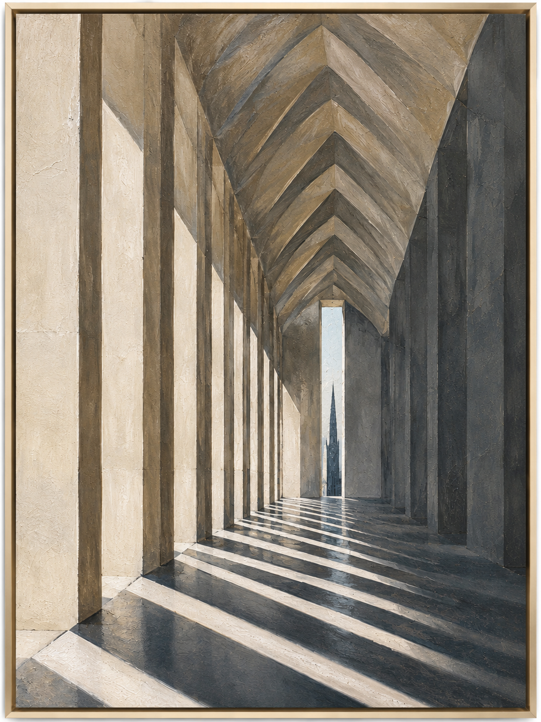 Sunlit Architectural Passage