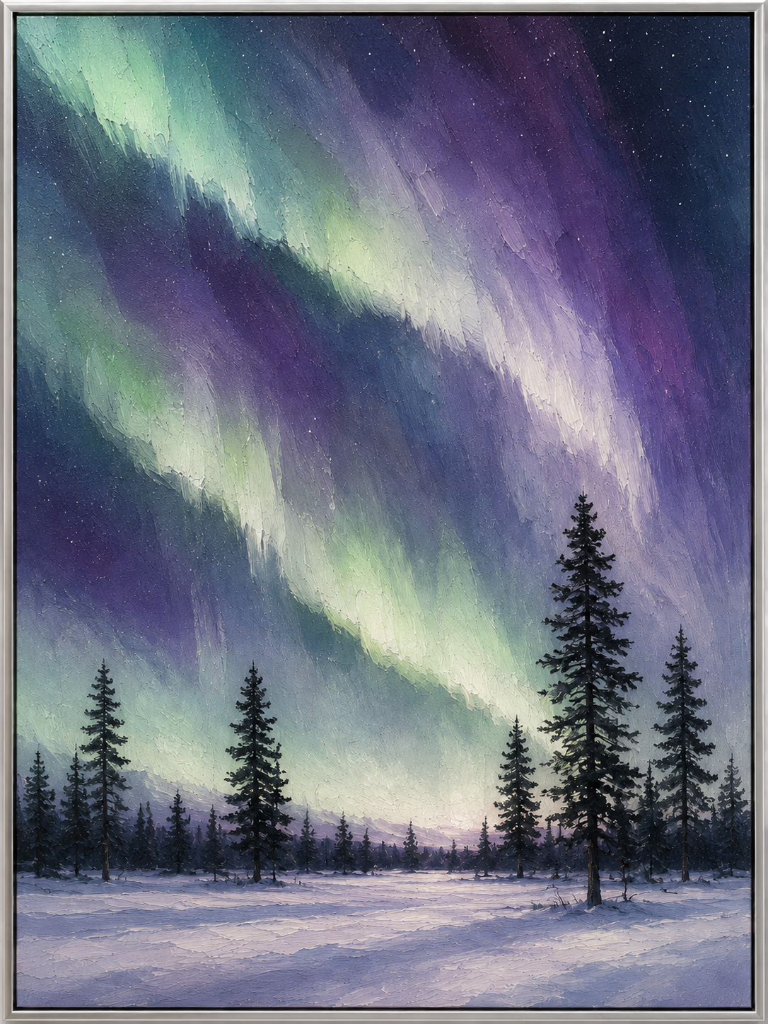 Aurora Winter Forest