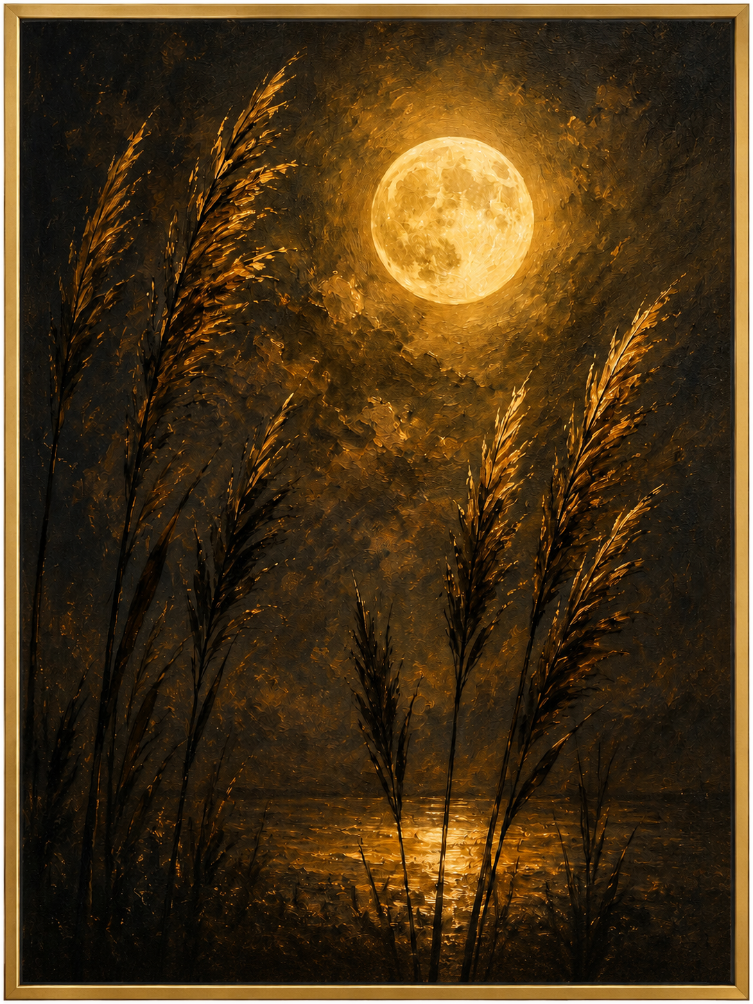 Golden Moonlit Reeds