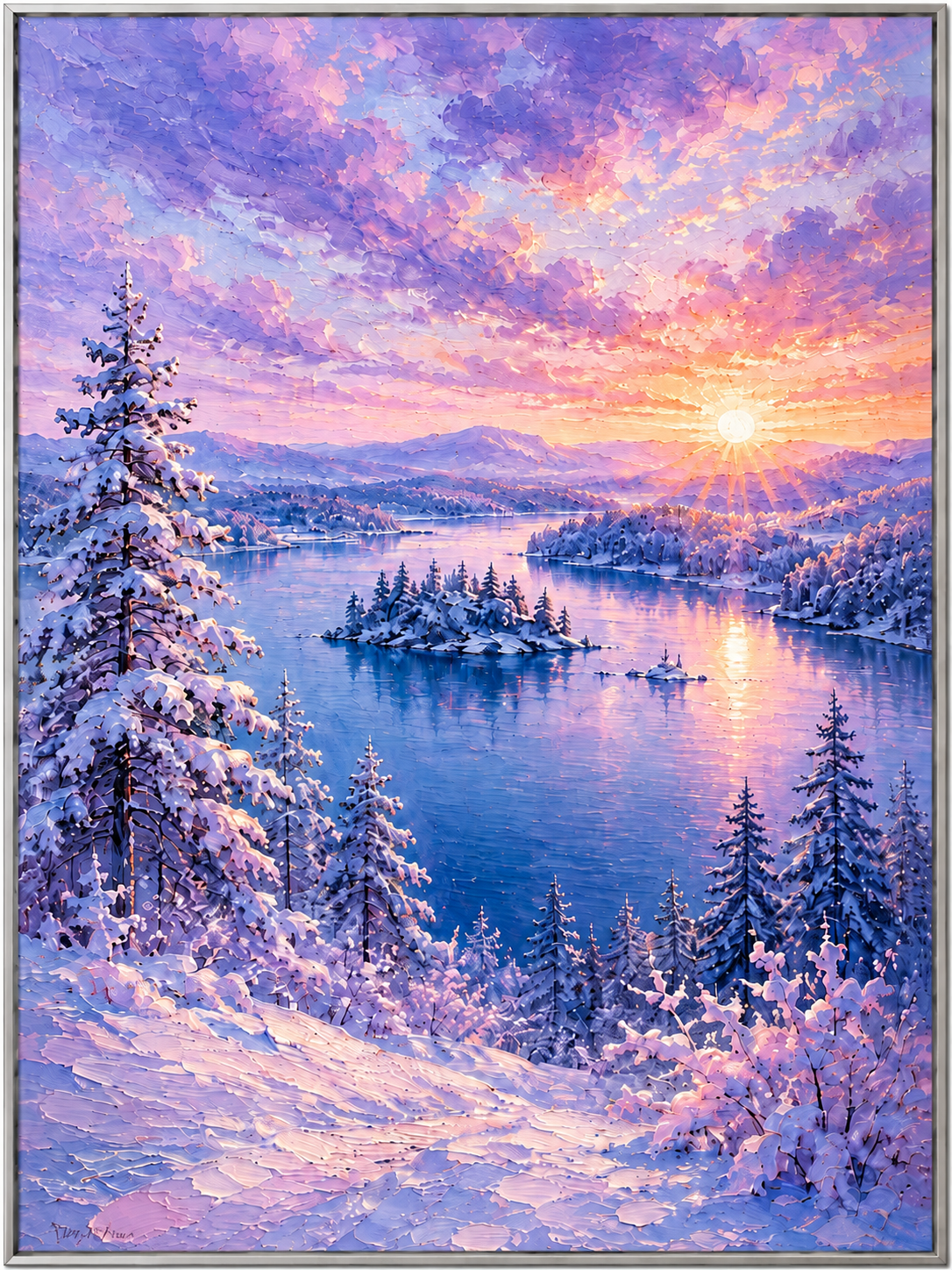 Winter Lake Sunrise