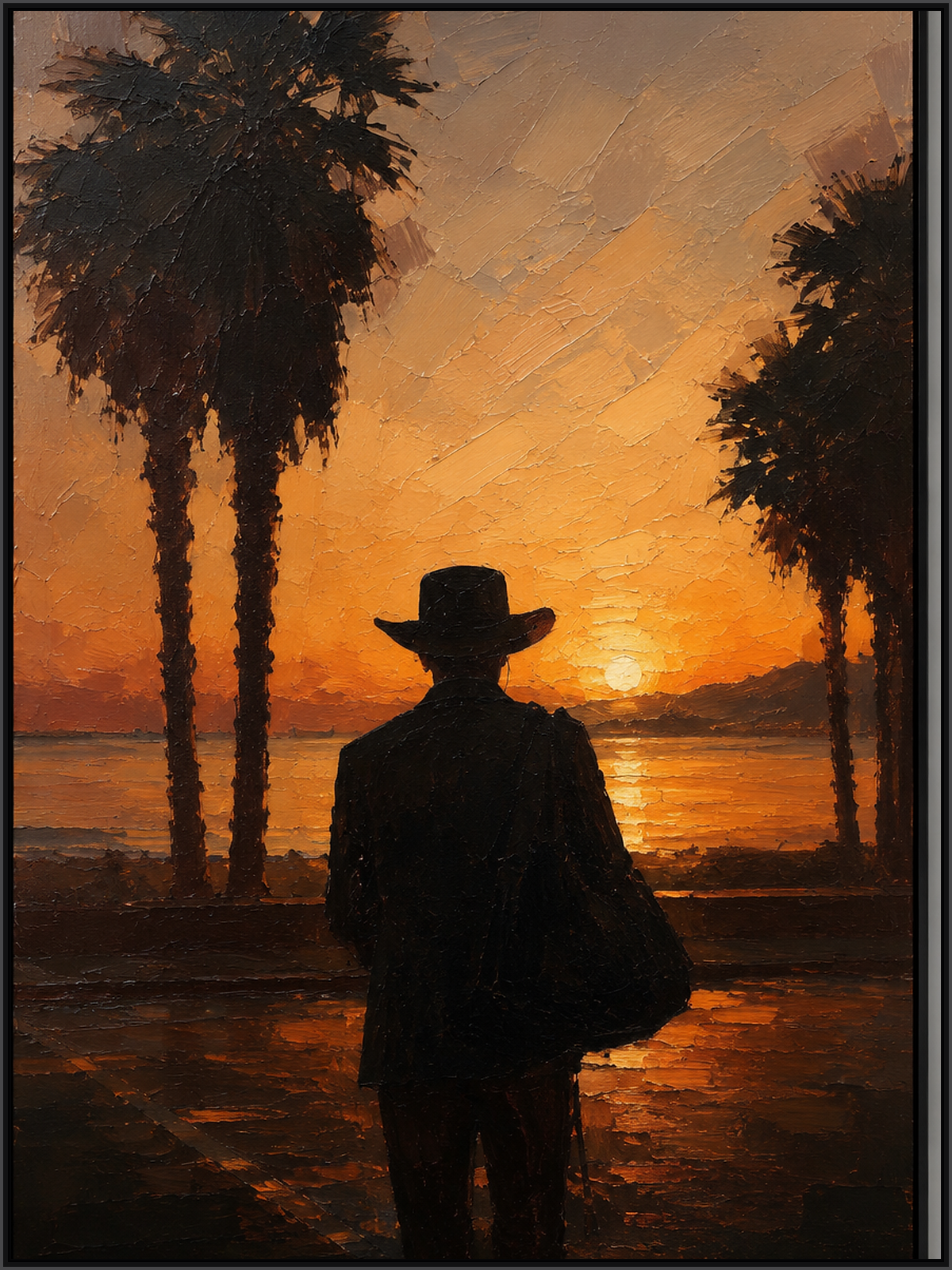 Sunset Traveler Silhouette