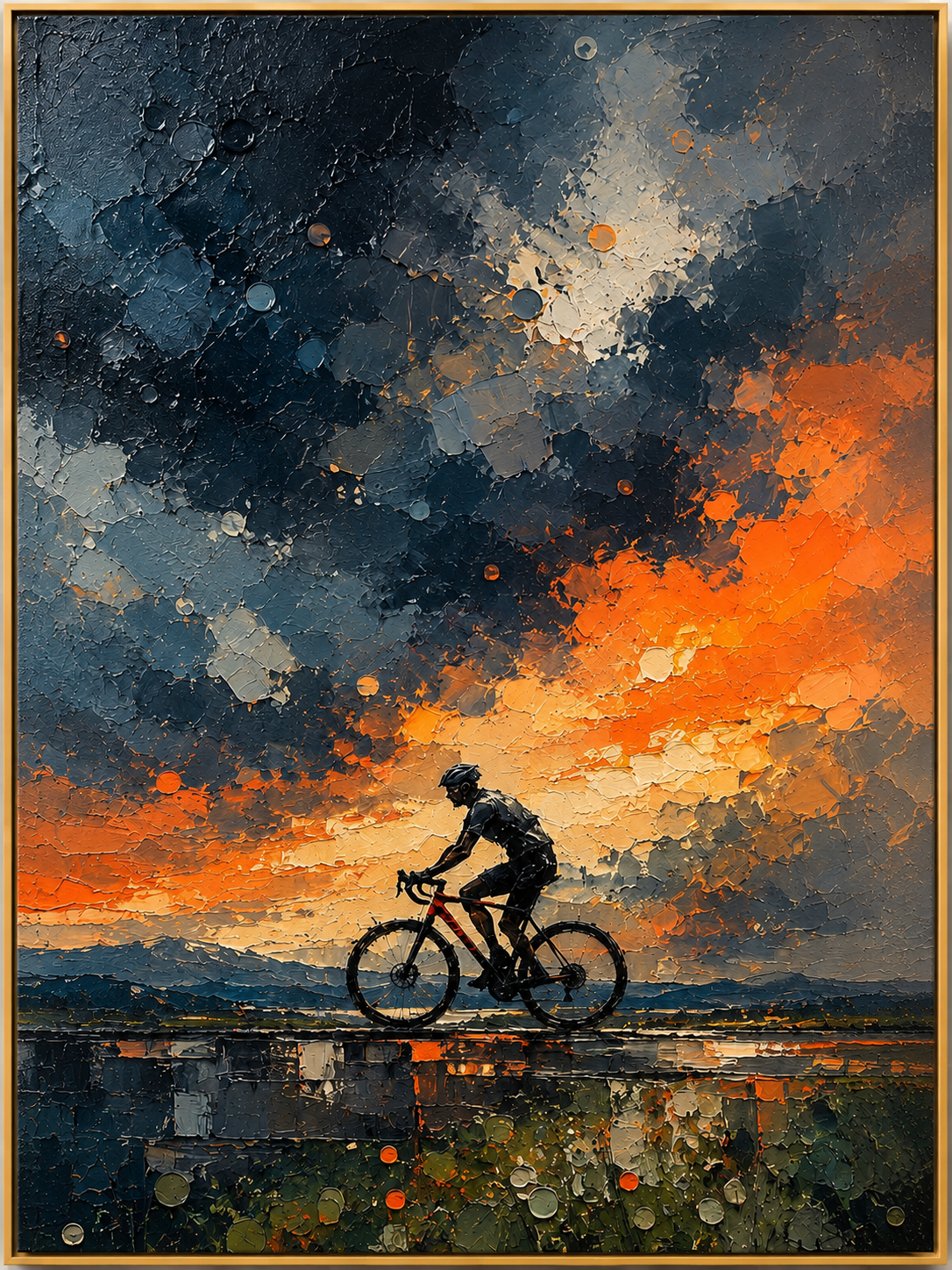 Sunset Cyclist Journey
