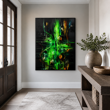 Emerald Noir Abstract