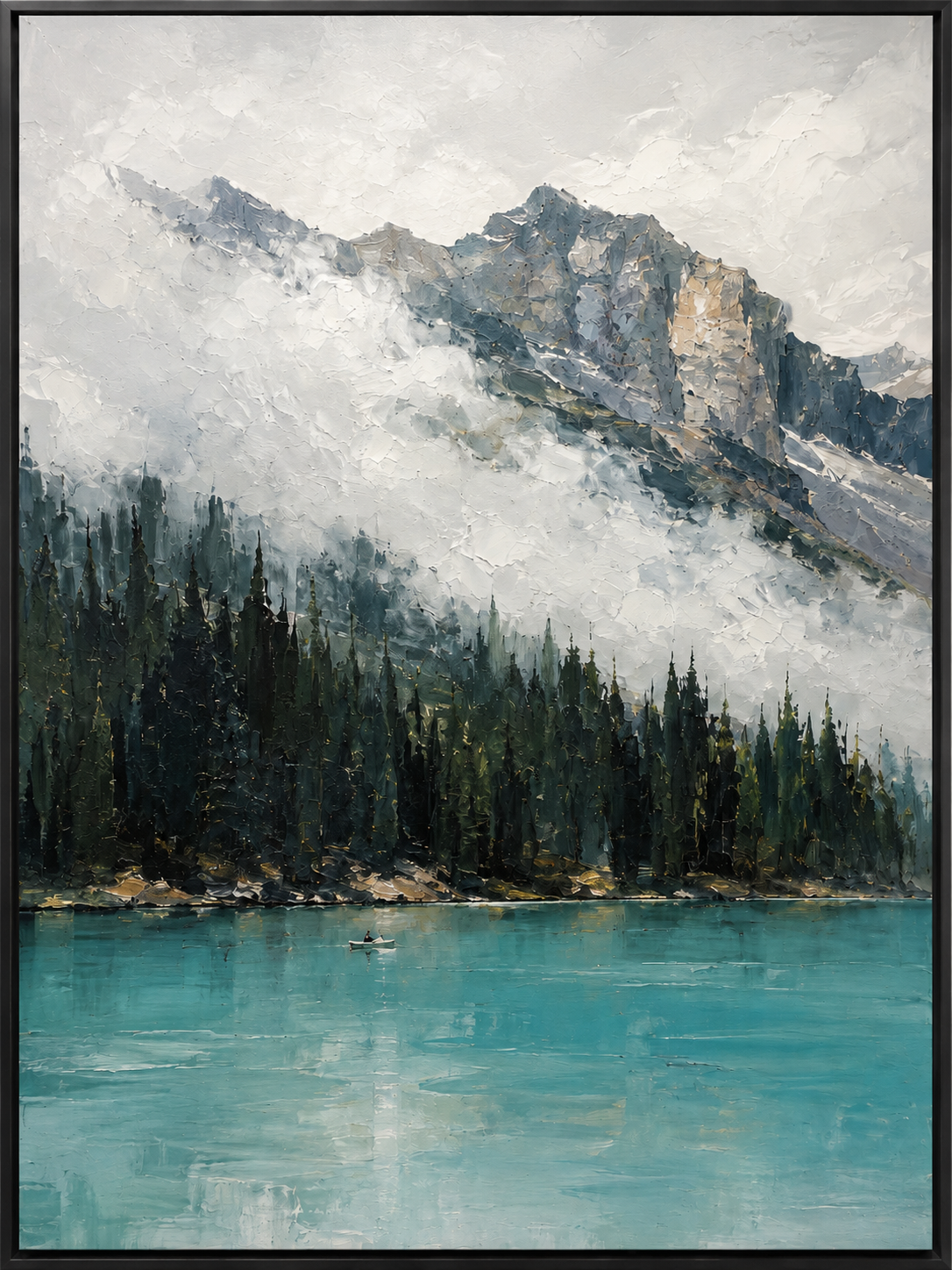 Misty Alpine Lake