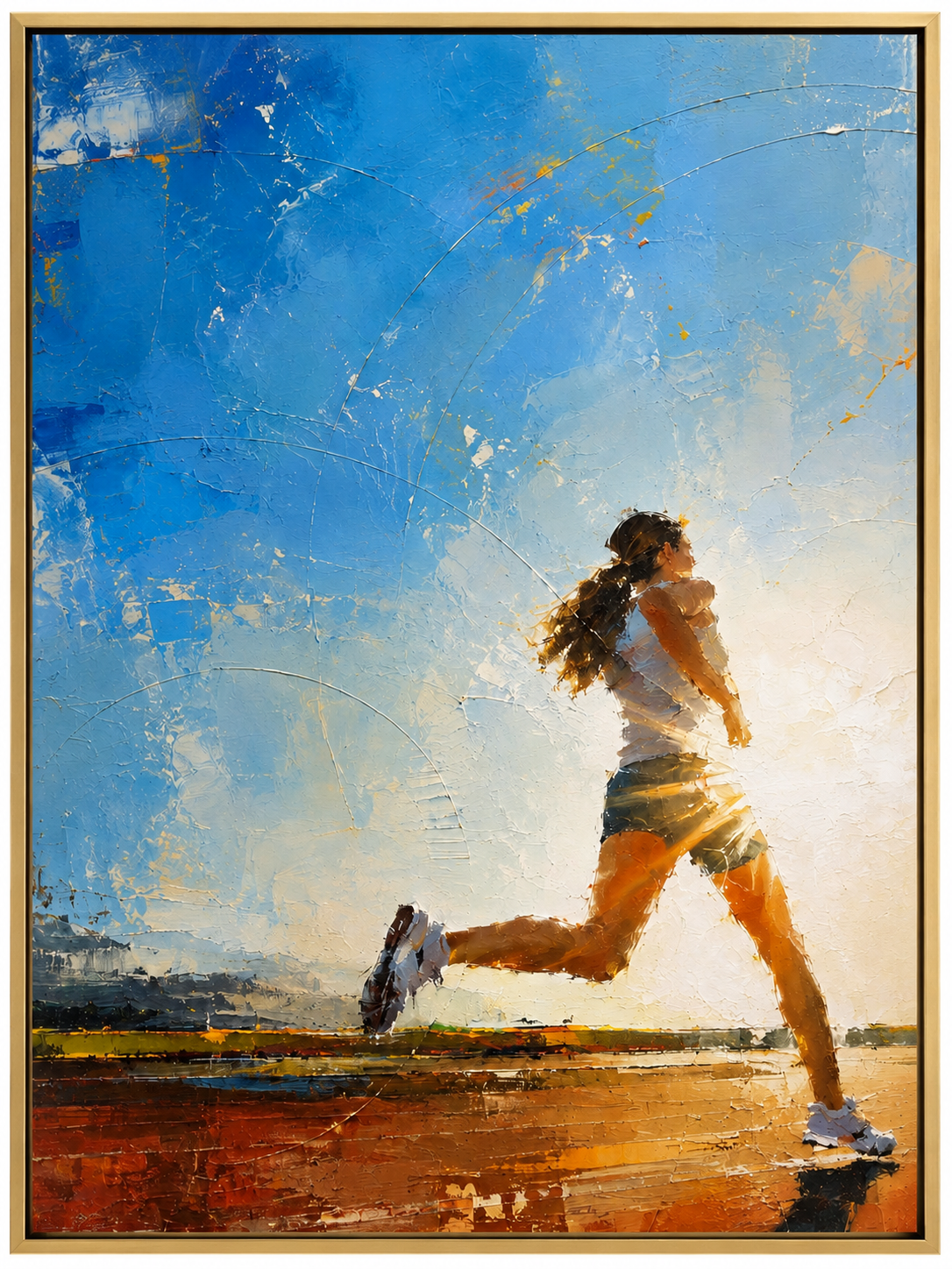 Sunlit Runner in Motion