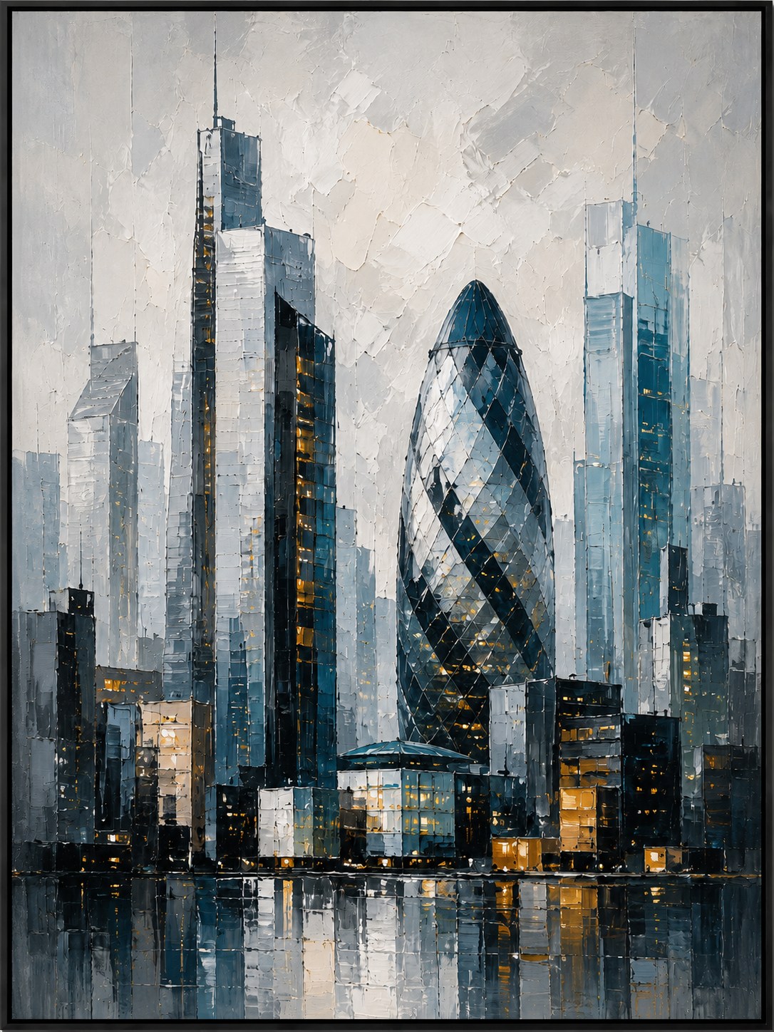 Modern Skyline Reflections