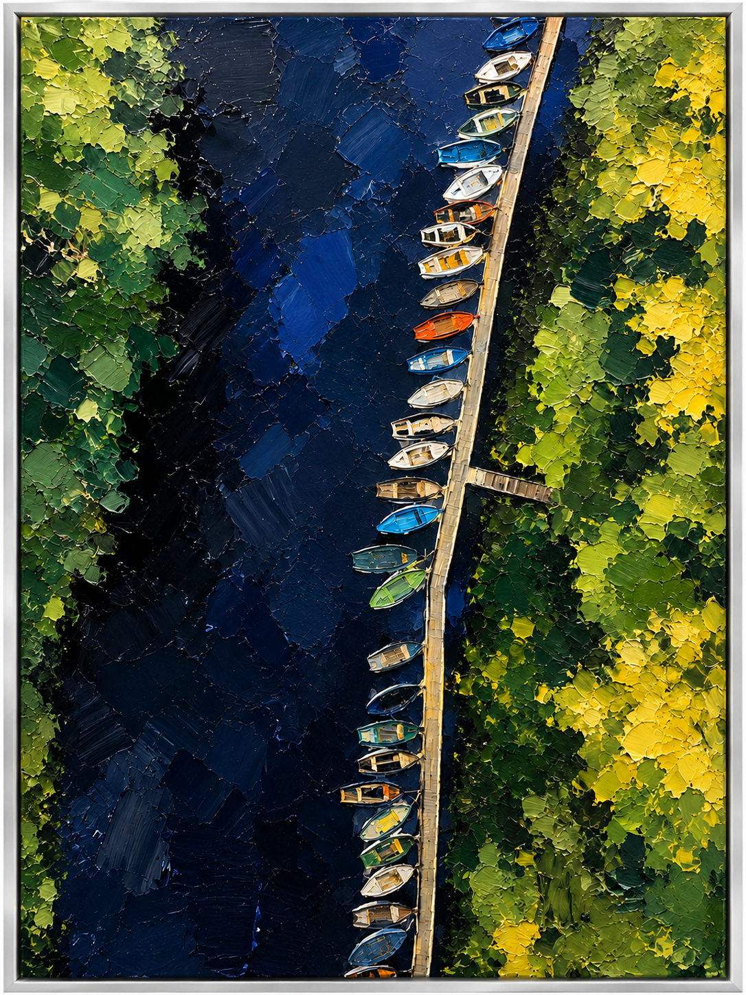 Boats Along Forest Water
