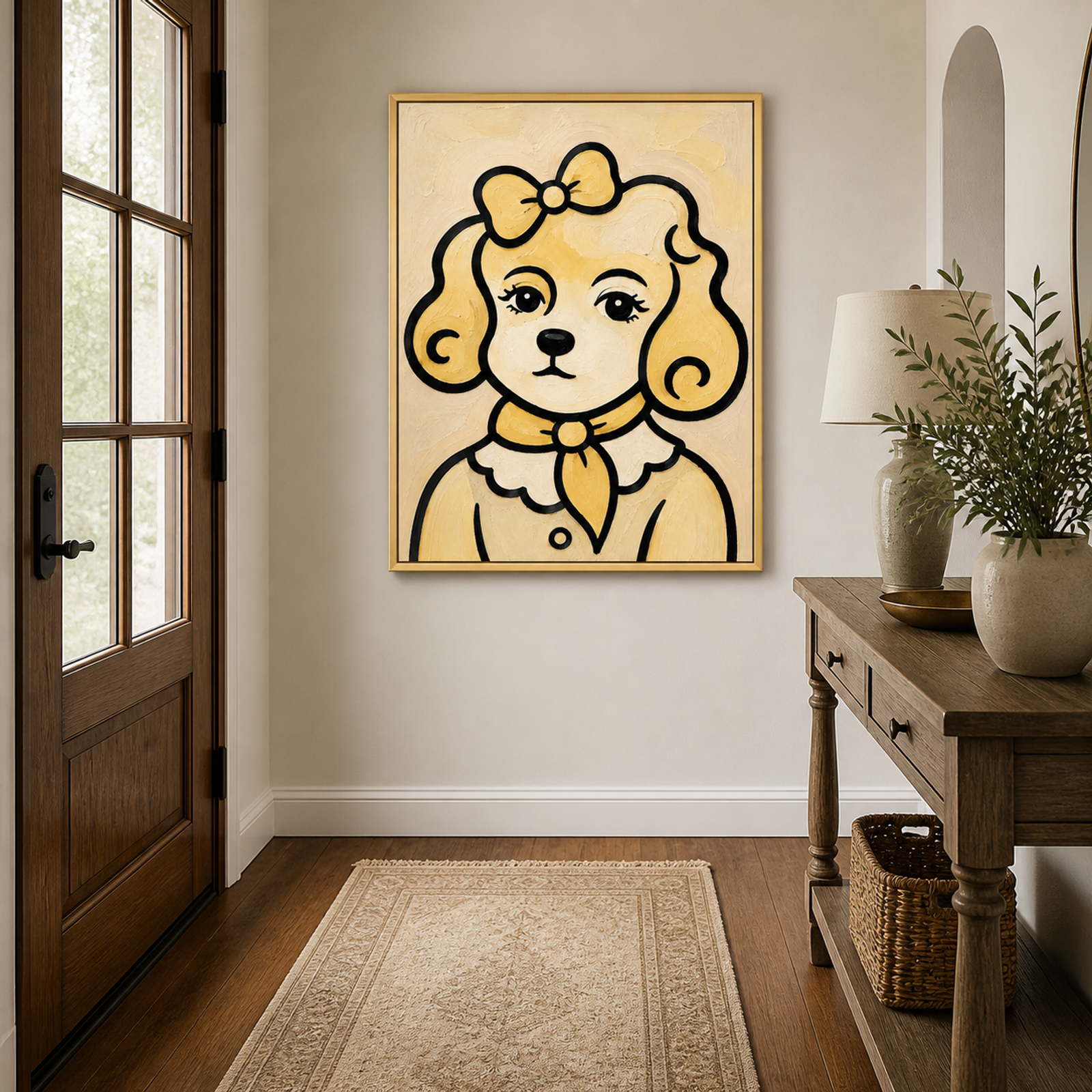 Charming Bow Pup Portrait