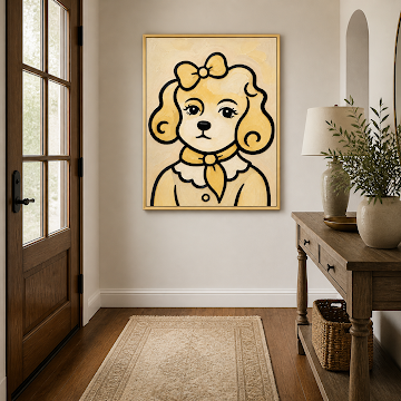 Charming Bow Pup Portrait
