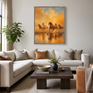 Golden Running Horses