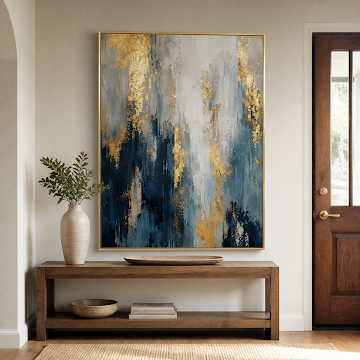 Gilded Blue Abstract
