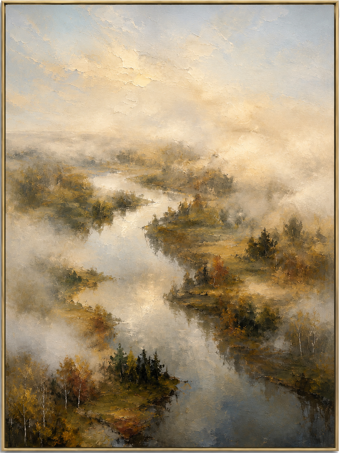 Misty River Landscape