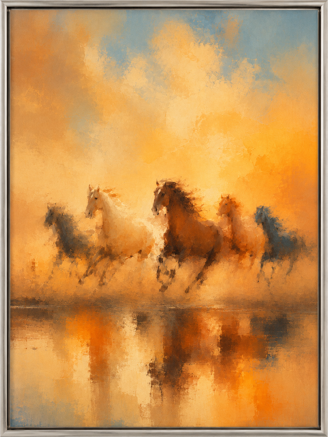 Golden Running Horses
