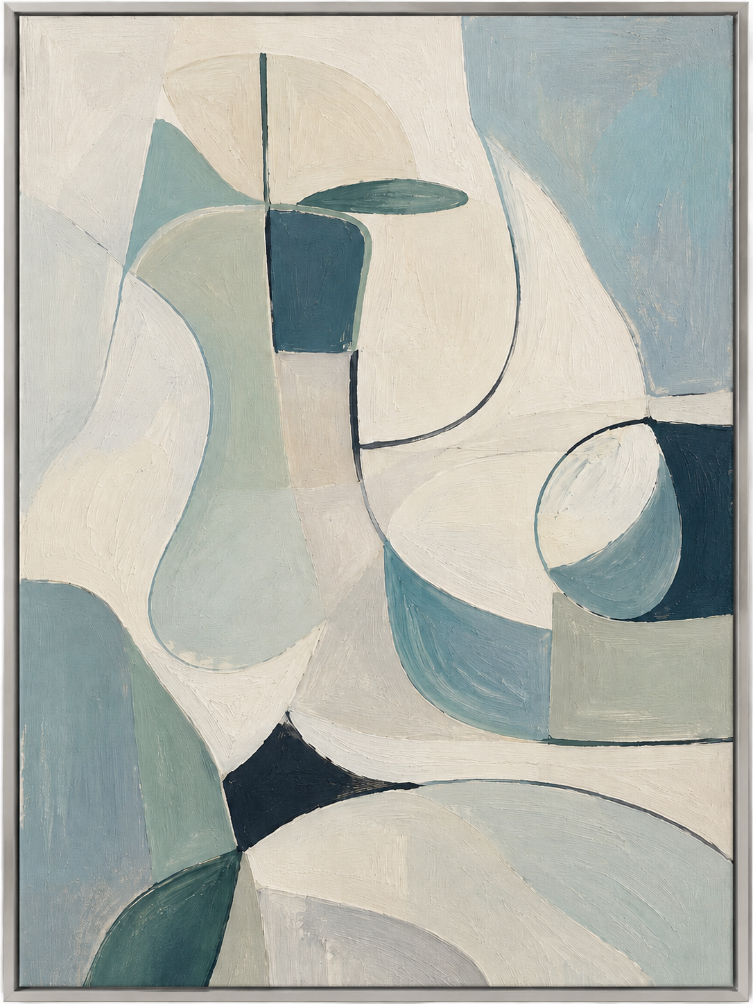 Soft Blue Abstract Forms