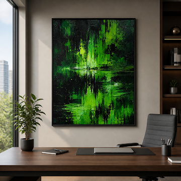 Emerald Abstract Reflection