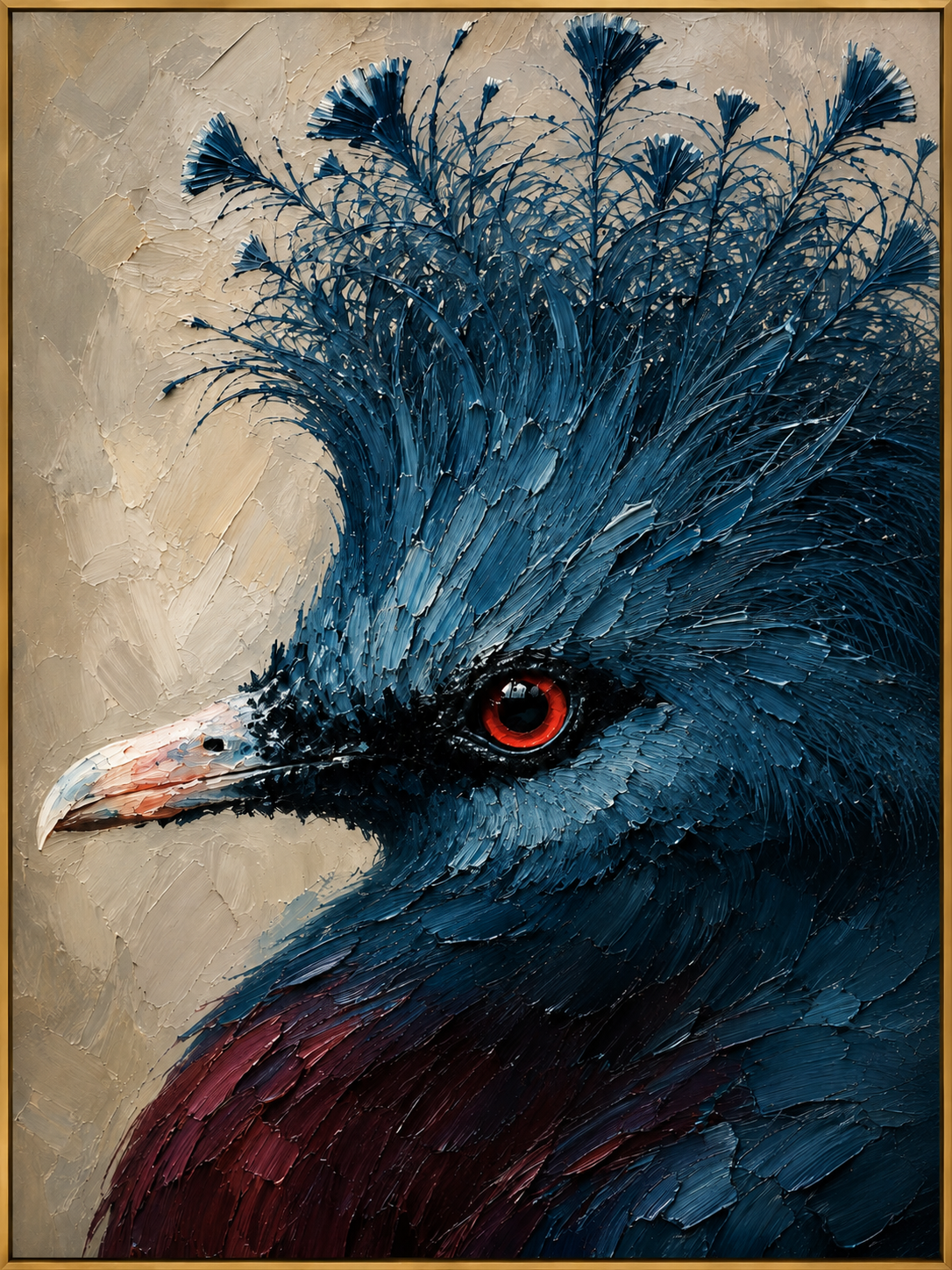 Regal Blue Bird Portrait