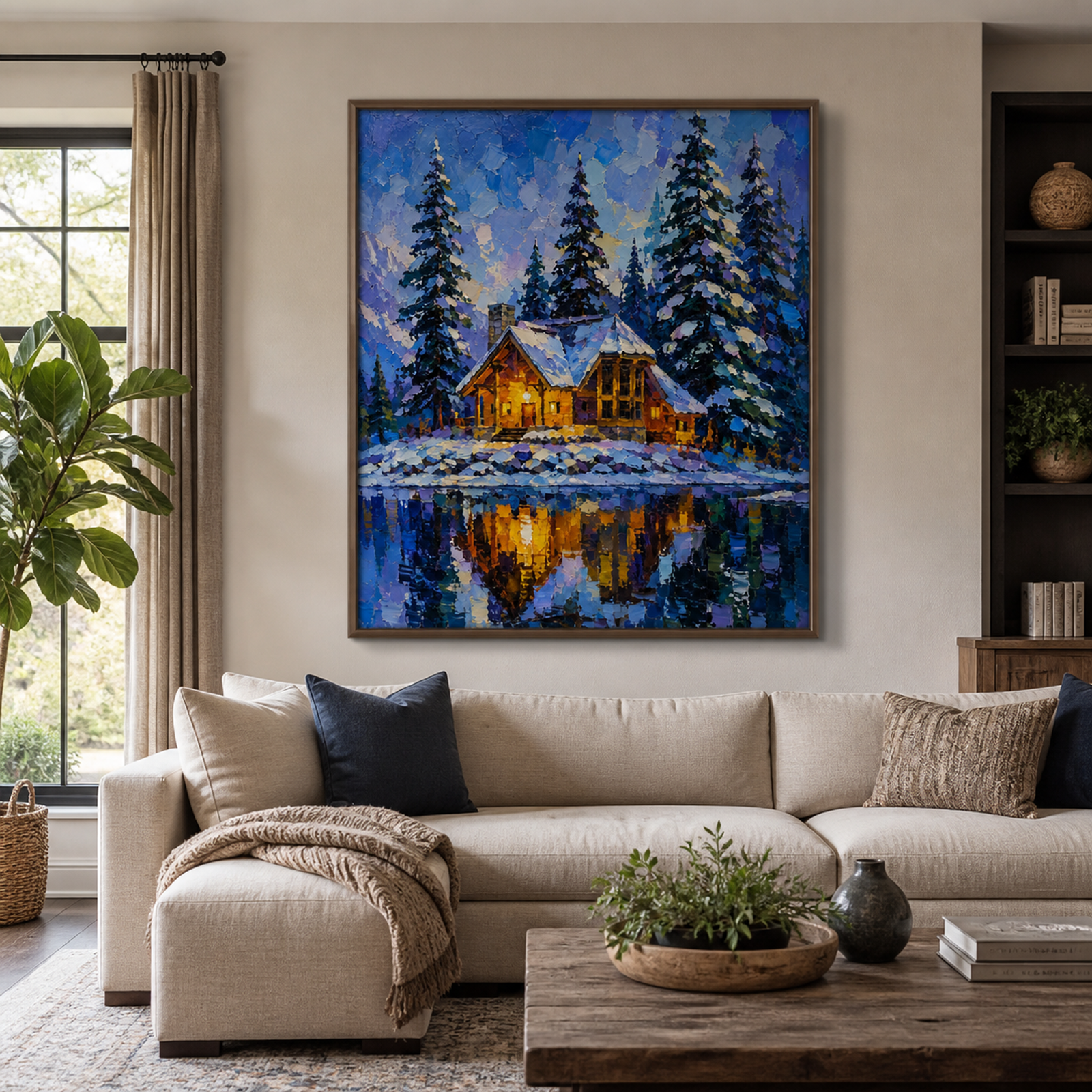 Cozy Winter Cabin Glow