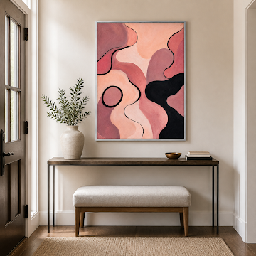 Blush Abstract Flow