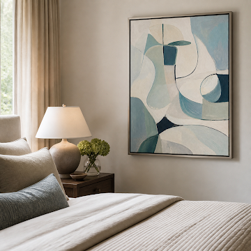 Soft Blue Abstract Forms