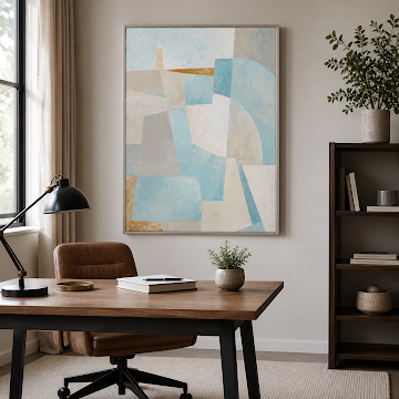 Soft Blue Geometric Calm