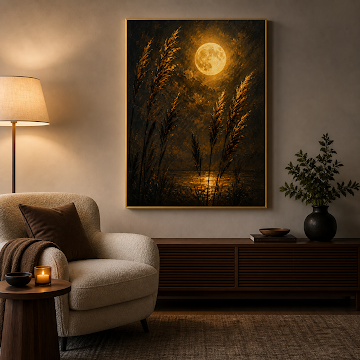 Golden Moonlit Reeds