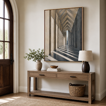 Sunlit Architectural Passage