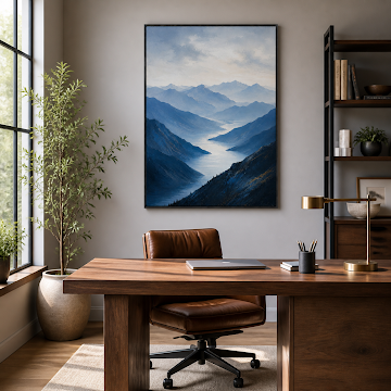 Serene Blue Mountain Lake