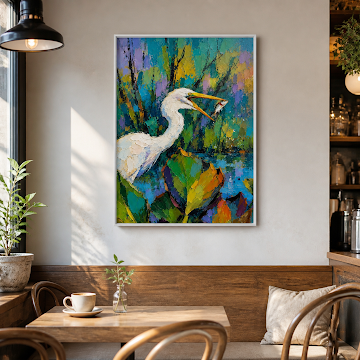 Vibrant Egret Wetland