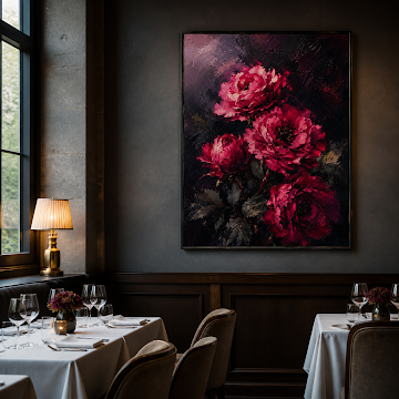 Crimson Roses In Shadow