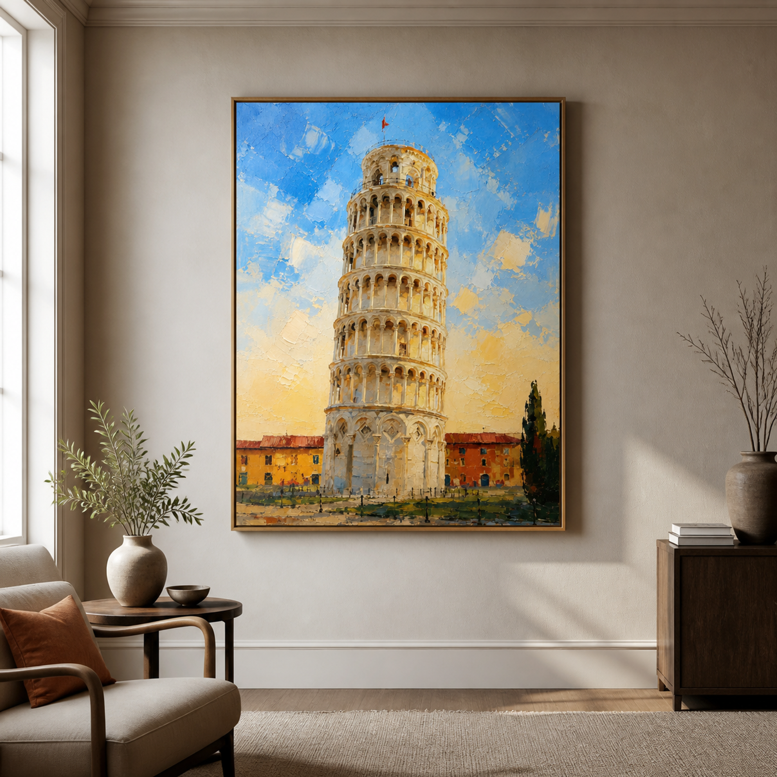 Sunlit Pisa Tower