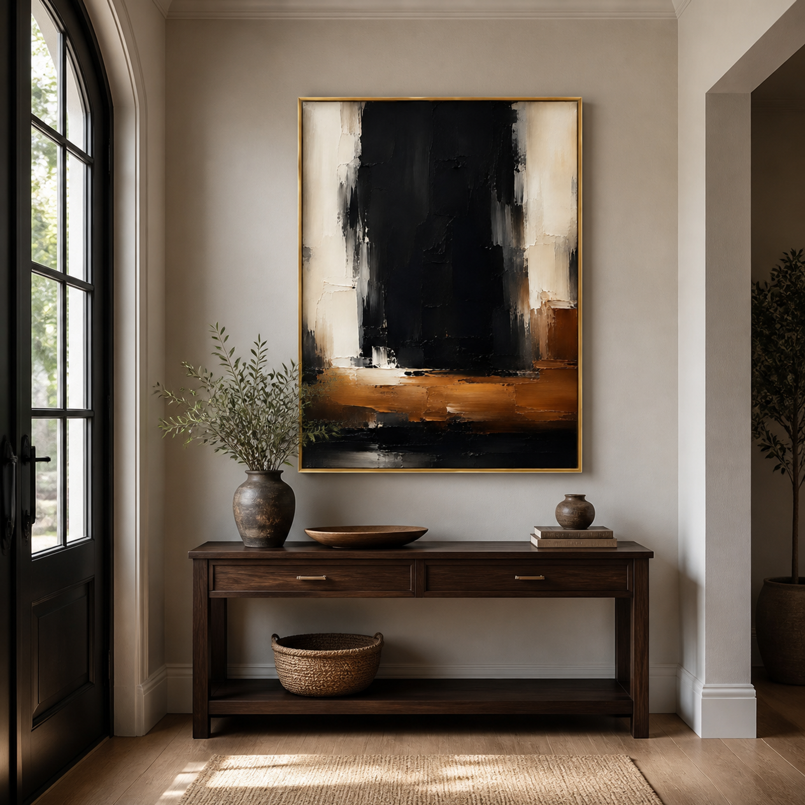 Noir Textured Abstraction