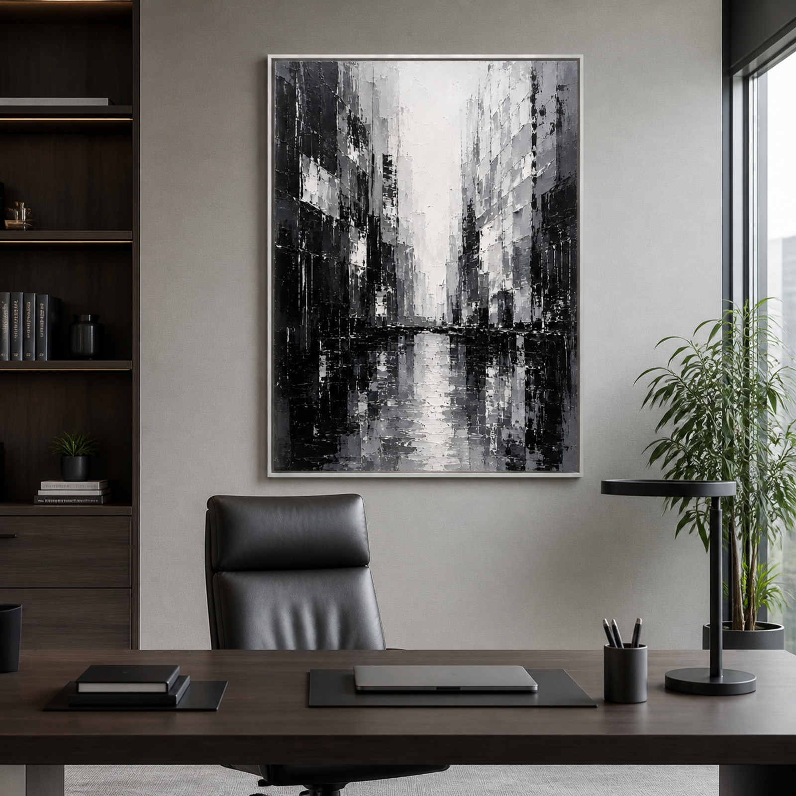 Monochrome City Reflections