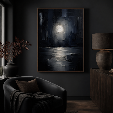 Midnight Moon Reflection