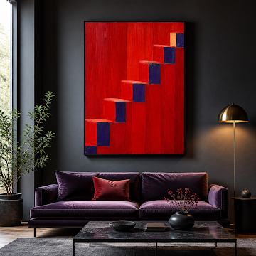 Crimson Geometric Ascent
