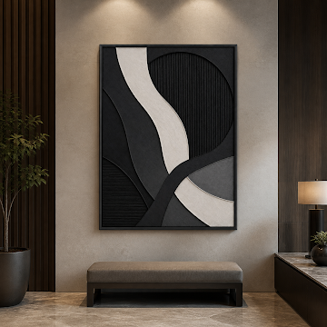 Monochrome Curved Geometry