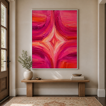Radiant Pink Abstract Flow