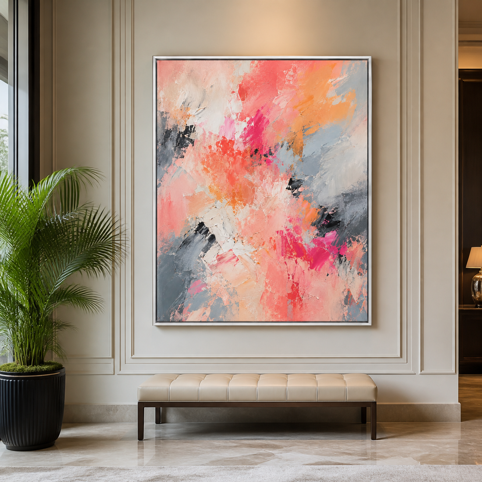 Coral Blush Abstract