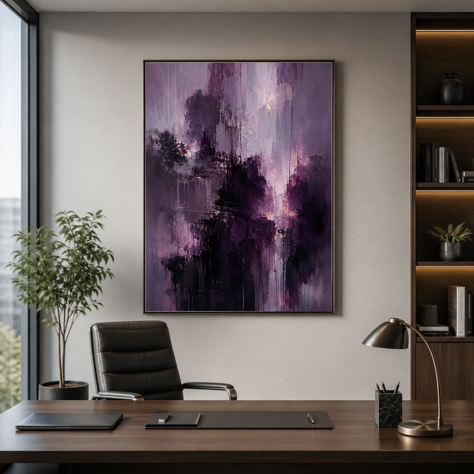 Purple Abstract City Glow
