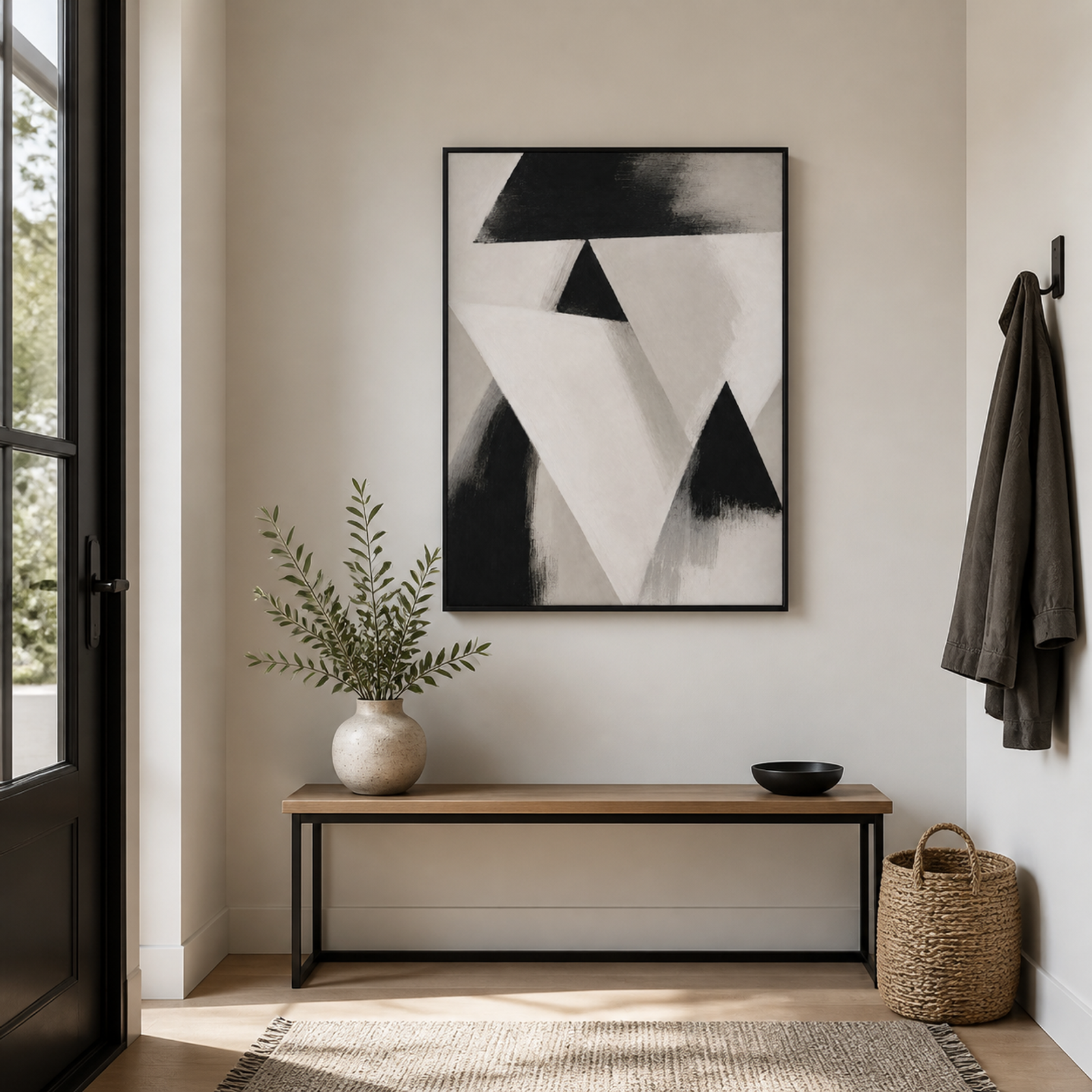 Monochrome Geometric Balance