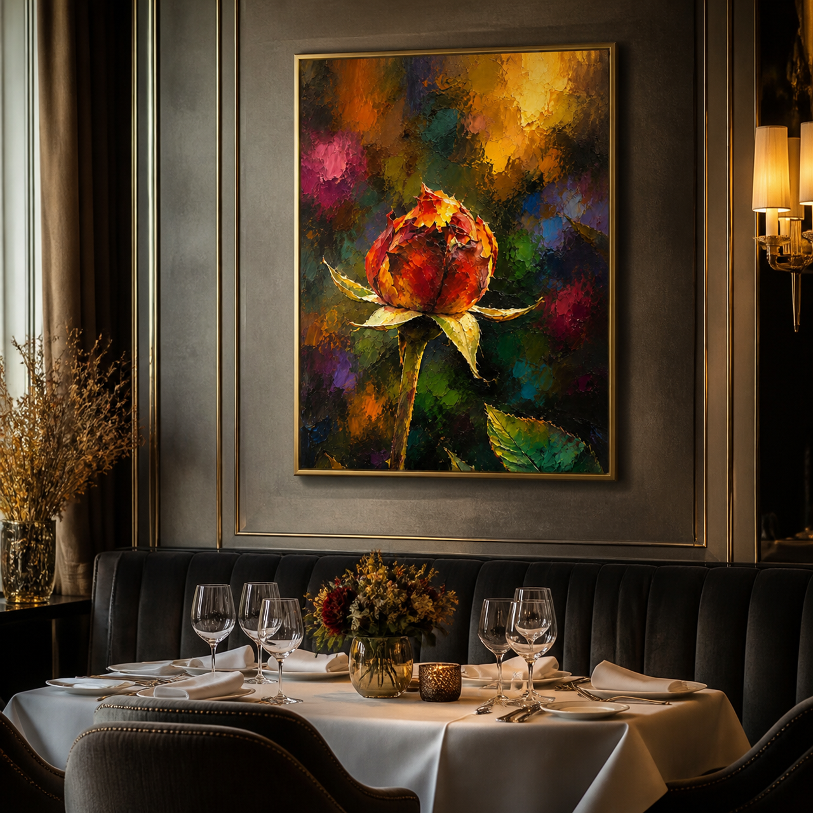 Luminous Rose Bloom