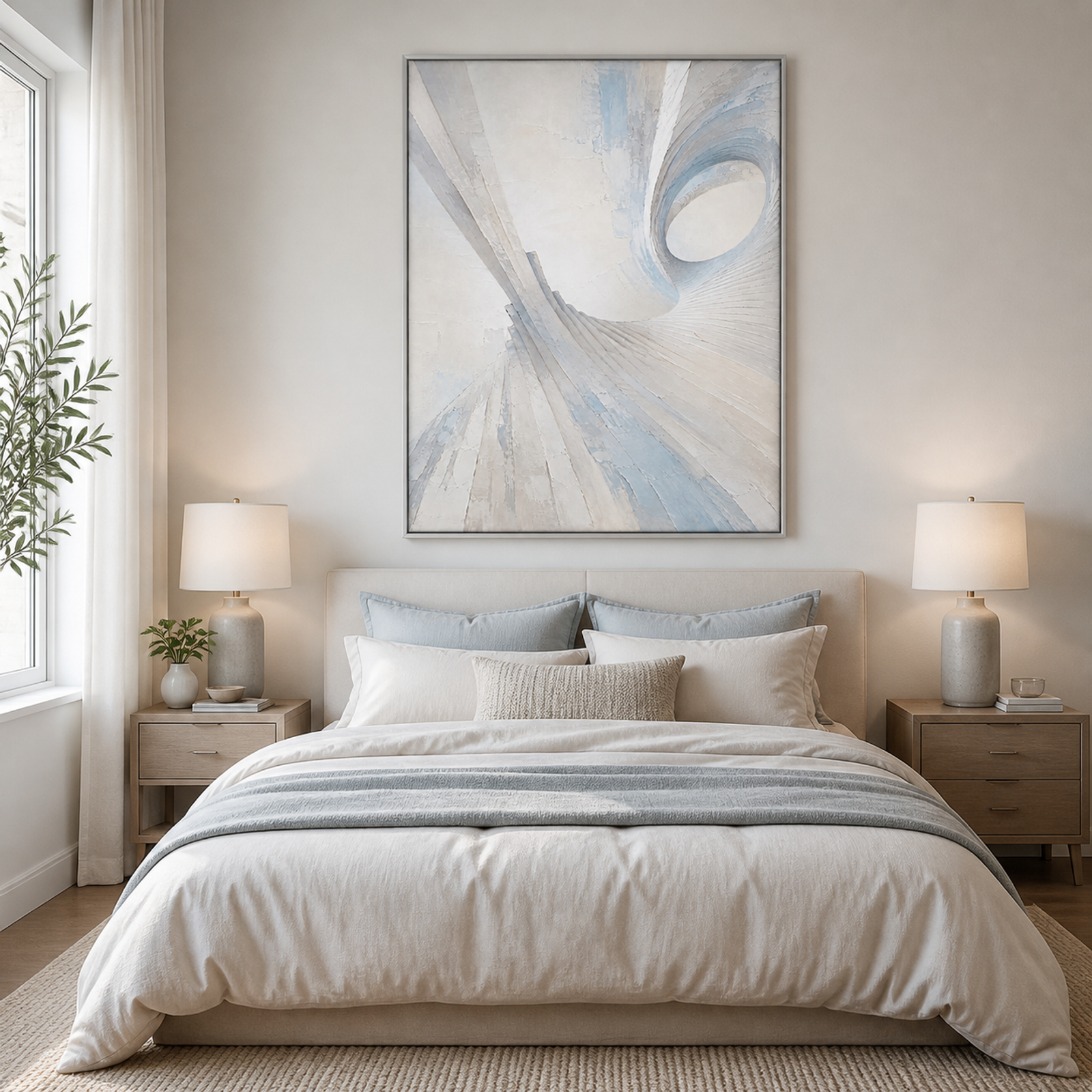 Serene Blue Abstract Flow