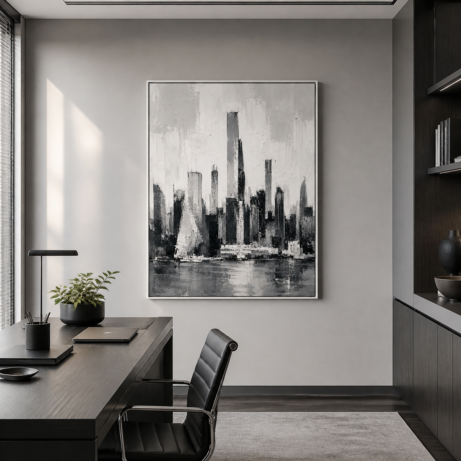 Monochrome City Reflections