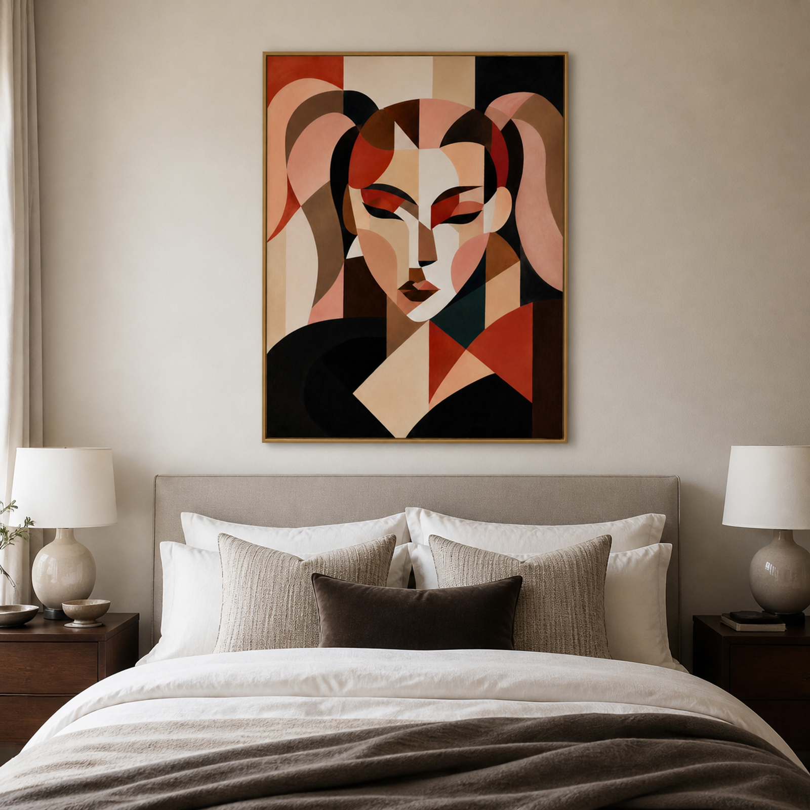 Geometric Muse Portrait