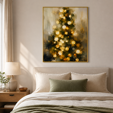 Golden Christmas Tree Glow