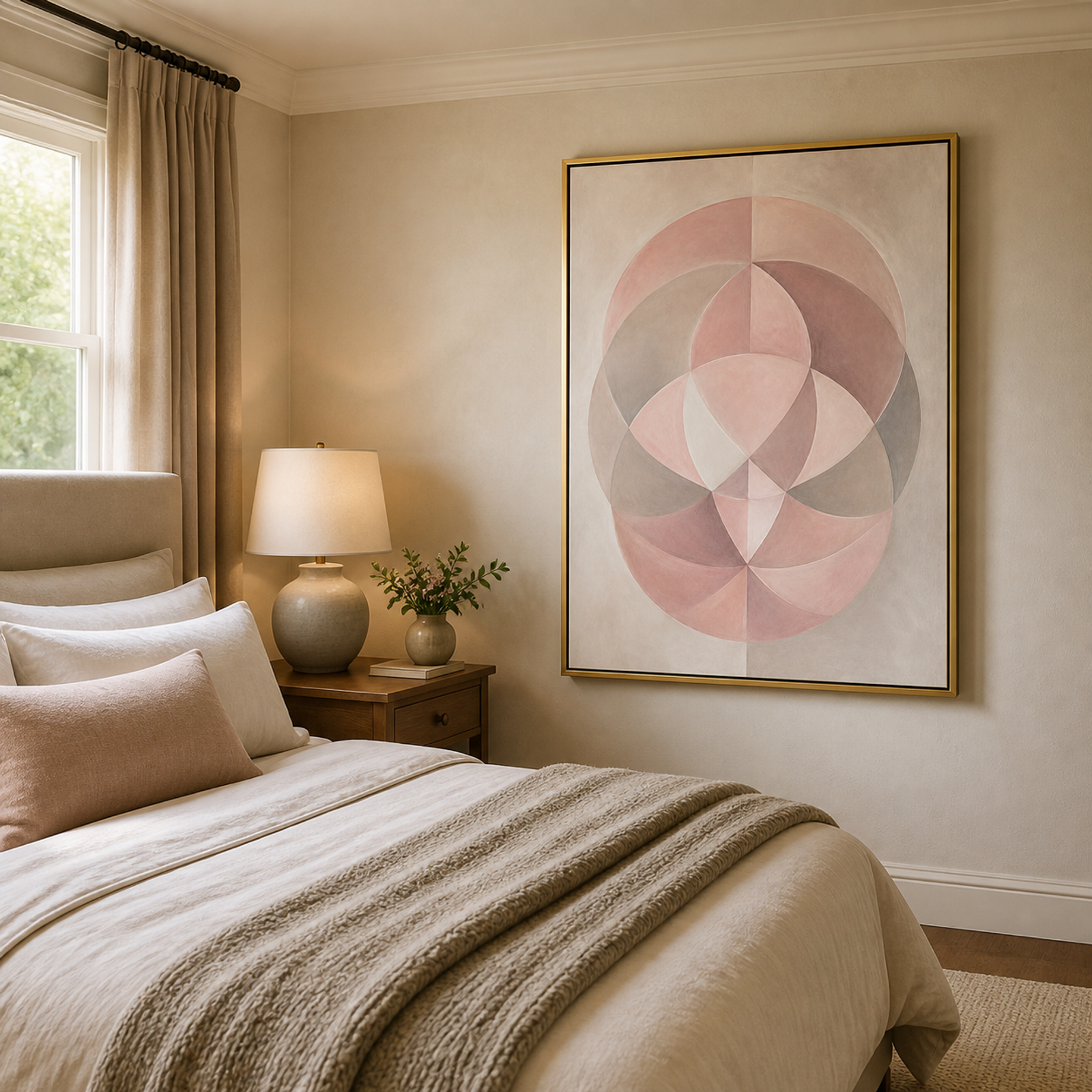 Blush Geometric Harmony