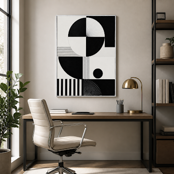 Monochrome Geometric Balance
