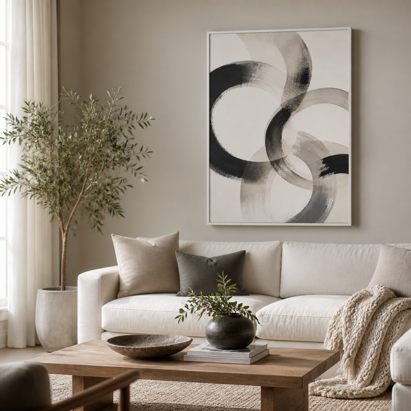 Neutral Abstract Circles