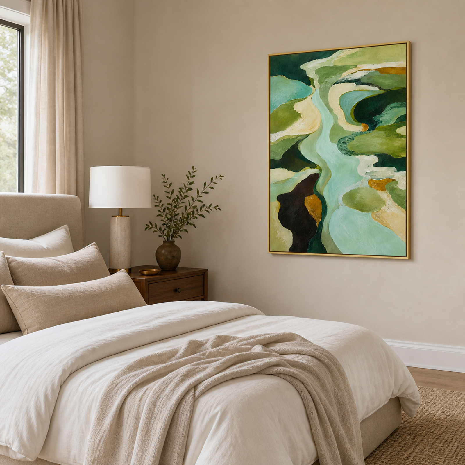 Verdant River Abstract