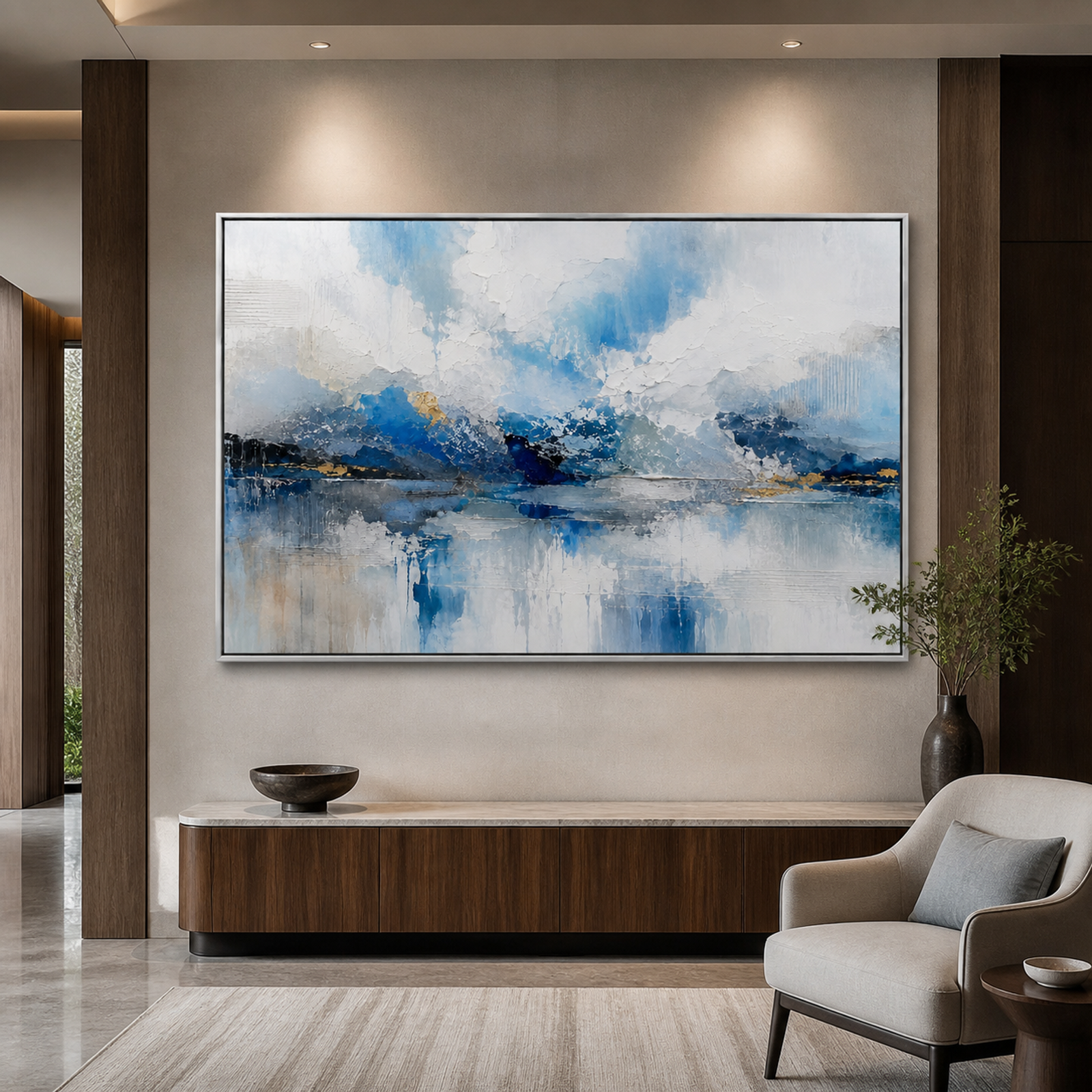 Blue Horizon Abstract Landscape